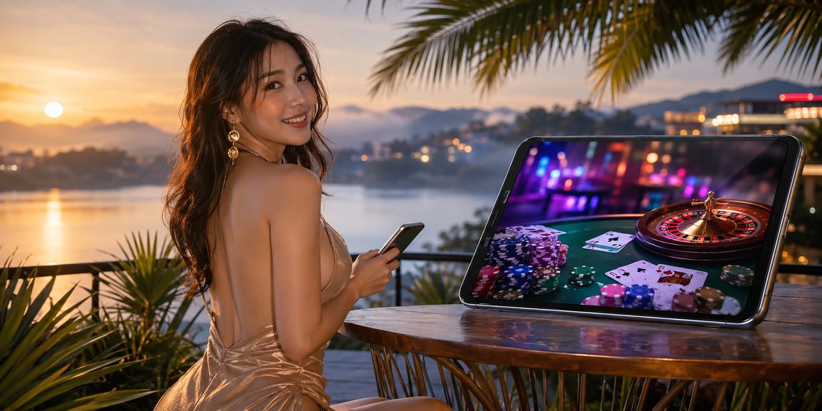 Khung cảnh Đà Lạt mát mẻ với người dùng trải nghiệm casino di động trên điện thoại